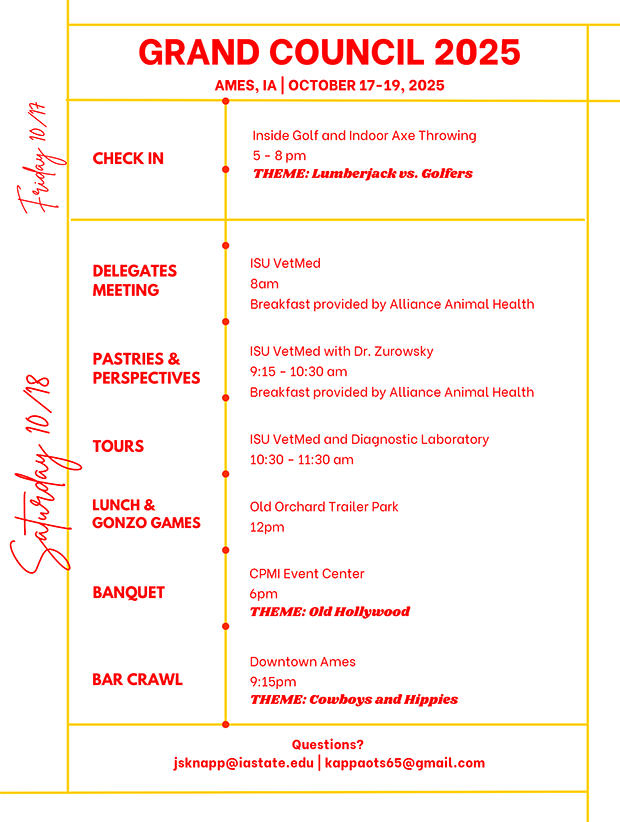 Grand Council Itinerary